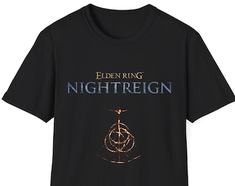 Elden Ring Nightreign T-Shirt, Gaming Fan Merch, RPG Gamer Gift Tee, Unisex Softstyle Gamer Tee