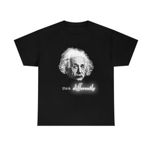Albert Einstein Free Thinker Design T-Shirt | Unisex Heavy Cotton Tee