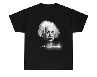 Albert Einstein Free Thinker Design T-shirt | Unisex Heavy Cotton