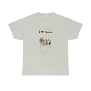 Possum Shirt | Cute Opossum Shirt | I Love Possums Tee | Possum Animal Lover Gift | Unisex Heavy Cotton Tee