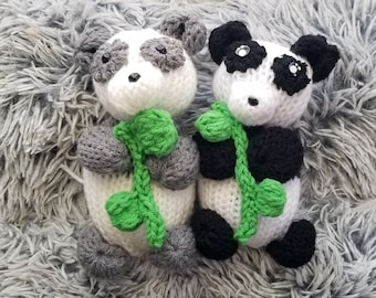 Baby Panda Machine Knitting Pattern