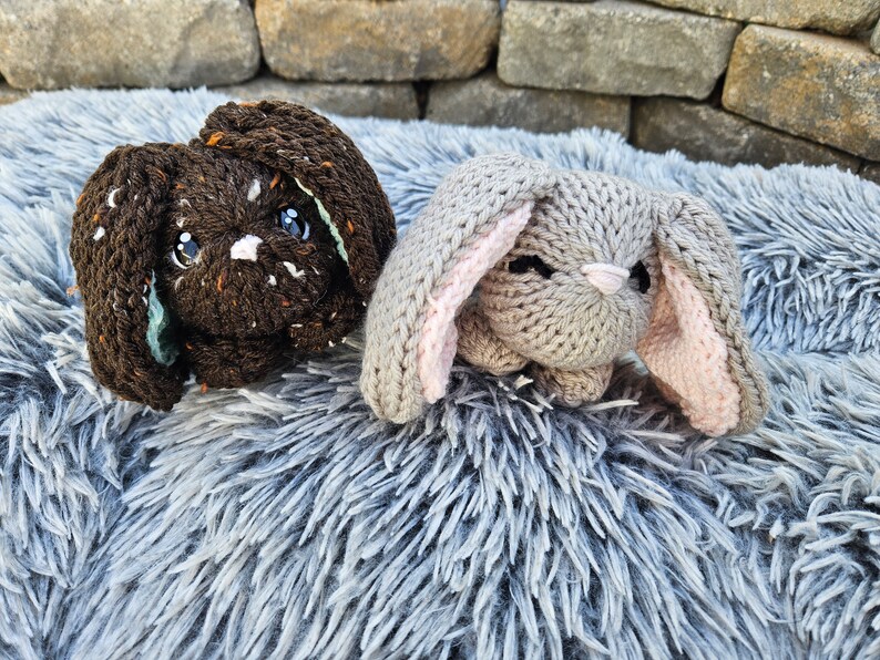 Knitted Grey Rabbit Machine Knit Bunny Pattern **PDF Only** - Etsy