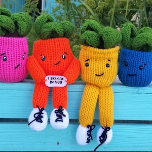 Happy Planter Plush Machine Knit **Solo archivo de patrón