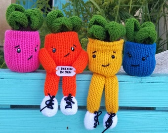 Happy Planter Plush Machine Knit **Alleen patroonbestand