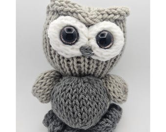 Winter Owl Plush Knitting Machine Pattern | Addi Sentro Amigurumi | Cute Stuffed Animal Toy PDF