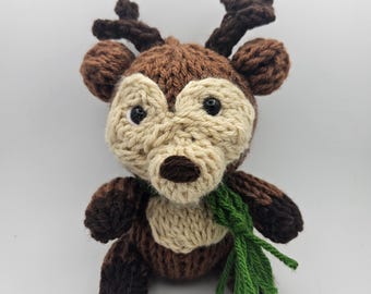 Reindeer Plush Knitting Machine Pattern | Addi Sentro 22 Pin Amigurumi |  PDF Download