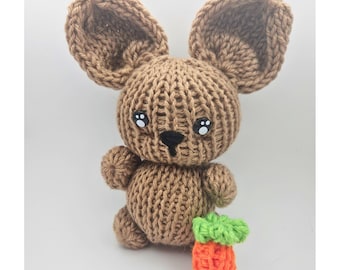 Machine Knit Standing Bunny PDF Pattern Download | Sentro 22 Pin Addi Express