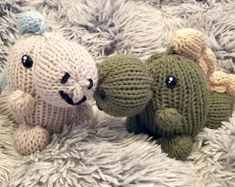 Chunky Dino Machine Knitting Pattern 22 Pin *PDf Only