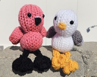 Patrón de punto a máquina Birds of Summer - Flamenco, Gaviota, Pato Mallard *SOLO PDF*