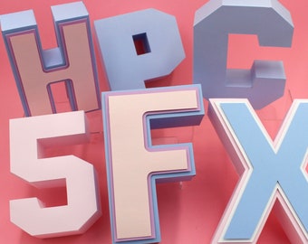 3D Alphabet SVG Letters: A-Z, 0-9, Cricut & Silhouette Cutting Files (Digital File)
