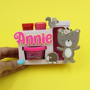 Molde de caixa de Play-Doh e bolhas - Caixa de atividades Arquivo digital para Cricut e Silhouette - Molde de caixa de lembrancinhas Play-doh 1 oz - Caixa de carimbos