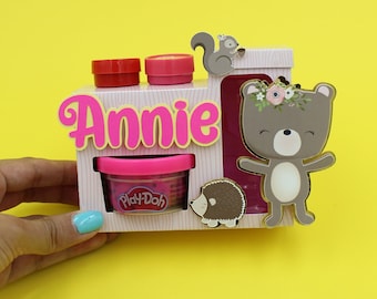 Szablon pudełka Play-Doh i baniek mydlanych - Pudełko z aktywnościami Plik cyfrowy dla Cricut i Silhouette - Szablon pudełka na upominki Play-Doh 1 oz - Pudełko ze stemplami