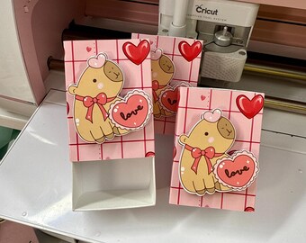Mini Favor Box Template: Chocolate Kisses, Cricut & Silhouette (Digital File)