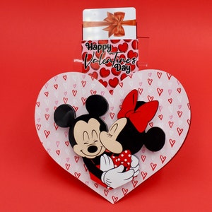 Digitale Datei für Cricut und Silhouette - Herz Geschenkkartenhalter Vorlage, Geschenk SVG-Kartenhalter, Valentinstag Karte Schneidedatei