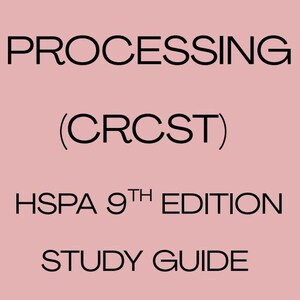 Steril bearbetning (CRCST) HSPA 9:e upplagan studieguide