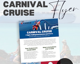 Carnival Cruise Flyer: Travel Agent Marketing Template (A4)