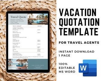 Modello di preventivo per agente di viaggio: itinerario di vacanza (MS Word)