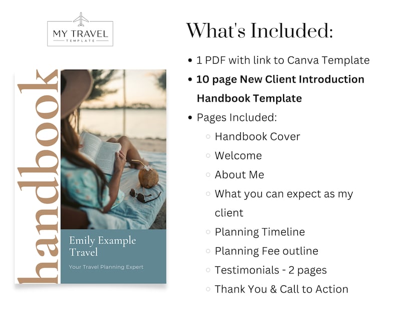 Travel Agent New Client Handbook: Canva Template - Etsy