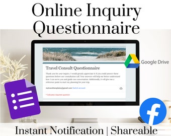 Travel Agent Template, Trip Inquiry Questionnaire, Travel Inquiry Form, Travel Agent, Travel Agency,Travel Agent Form