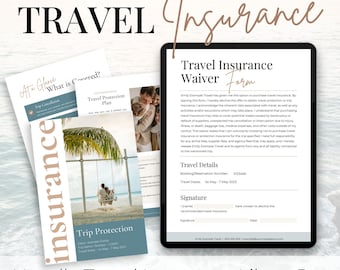 TravelAgent Template, TravelCanva, Travelagency, Travel Agent Form, Travel Marketing, Travel Insurance Waiver