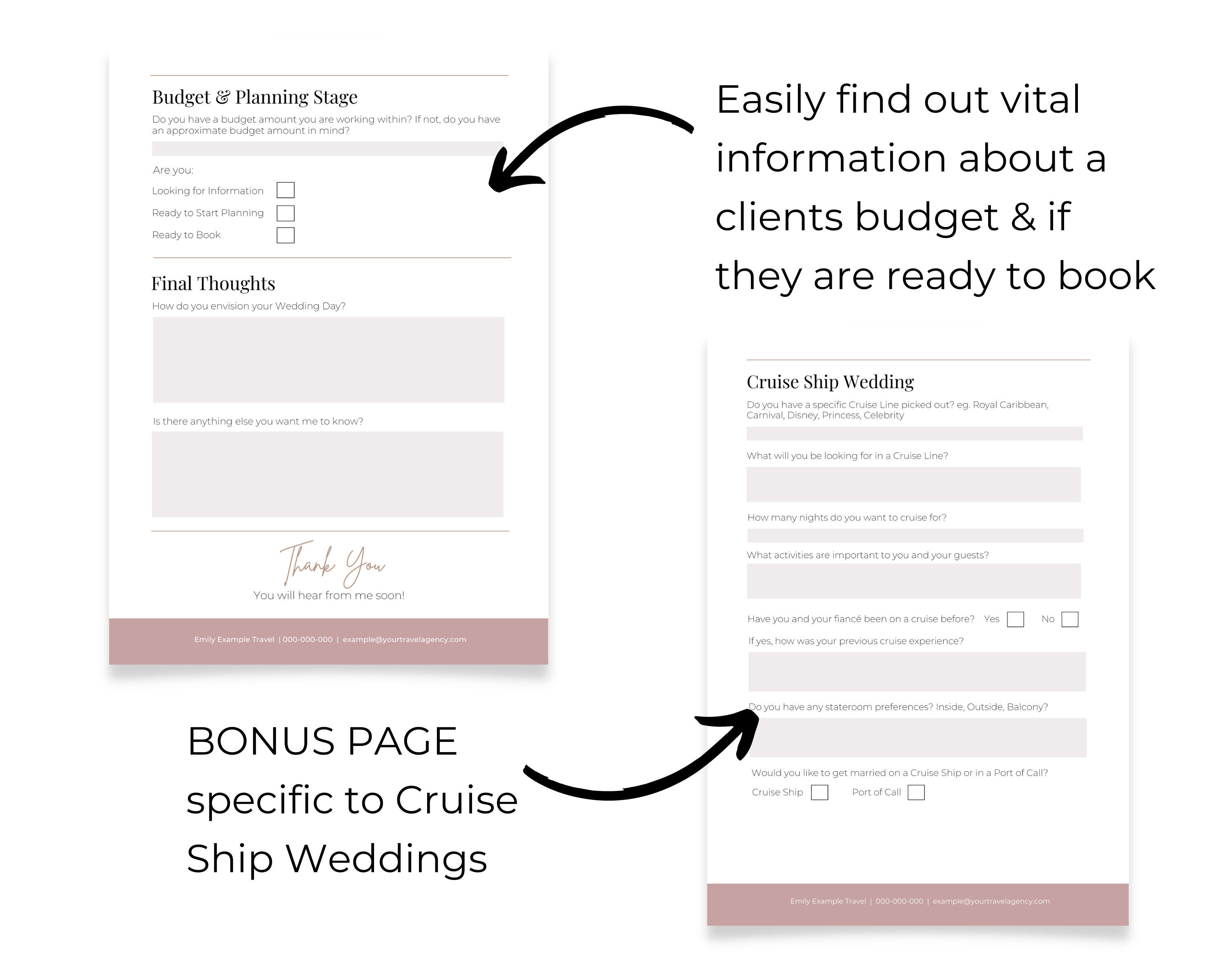 Travel Agent Client Questionnaire Destination Wedding Questionnaire