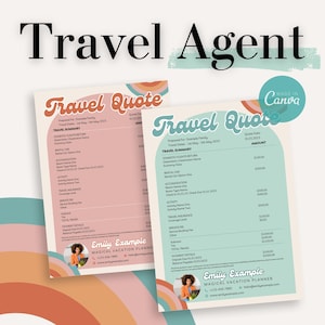 Travel Agent Vacation Quote Template: Canva Travel Agency Form (Digital Download)