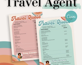 Travel Agent Vacation Quote Template: Canva Travel Agency Form (Digital Download)