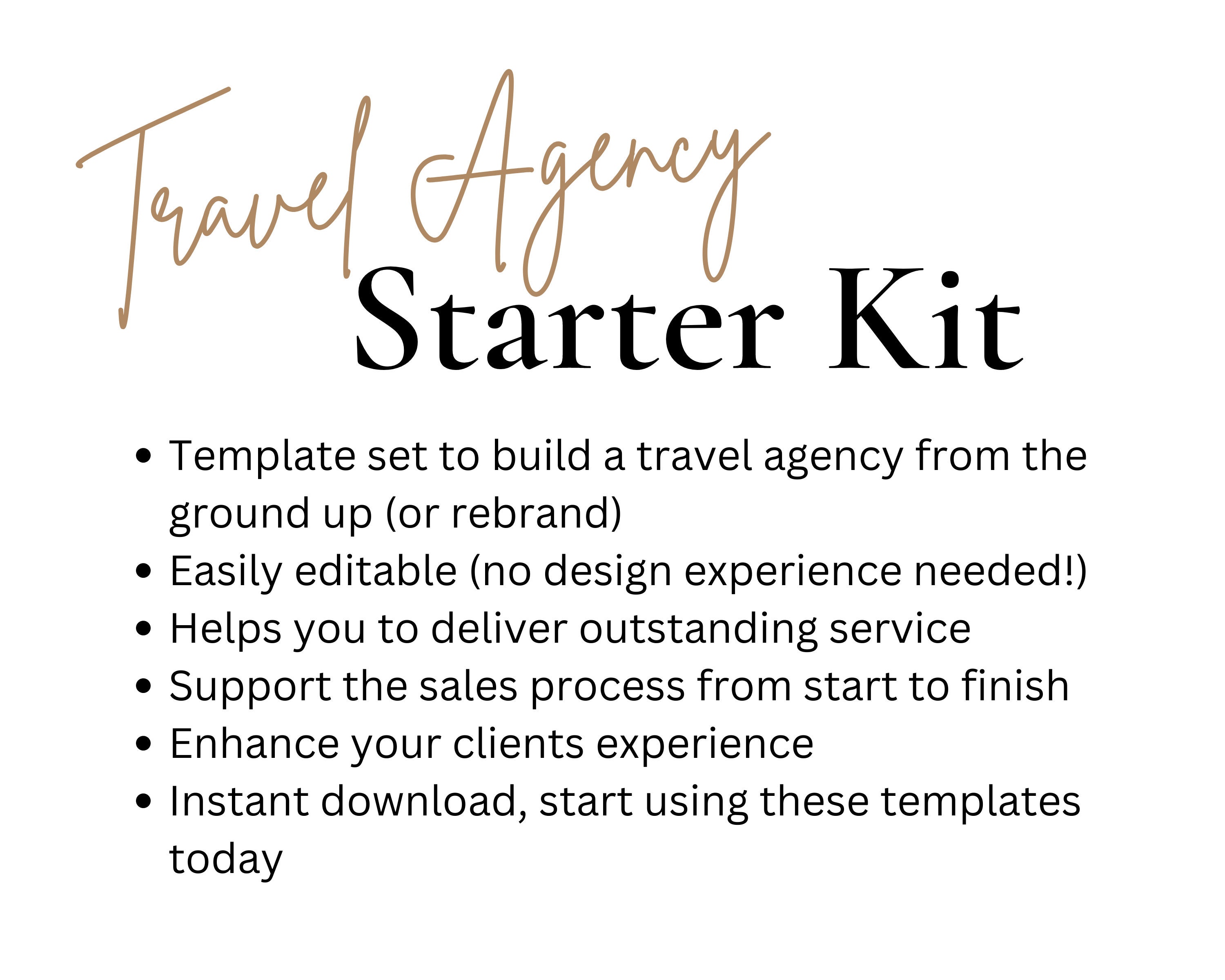 Travel Agency Startup Word Template Kit Travel Business Startup Start