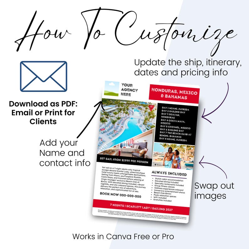 Virgin Voyages Template for Travel Agents | Cruise Pricing Flyer ...