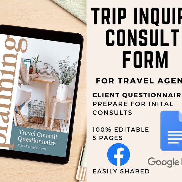 Cruise Questionnaire Travel Agent Etsy