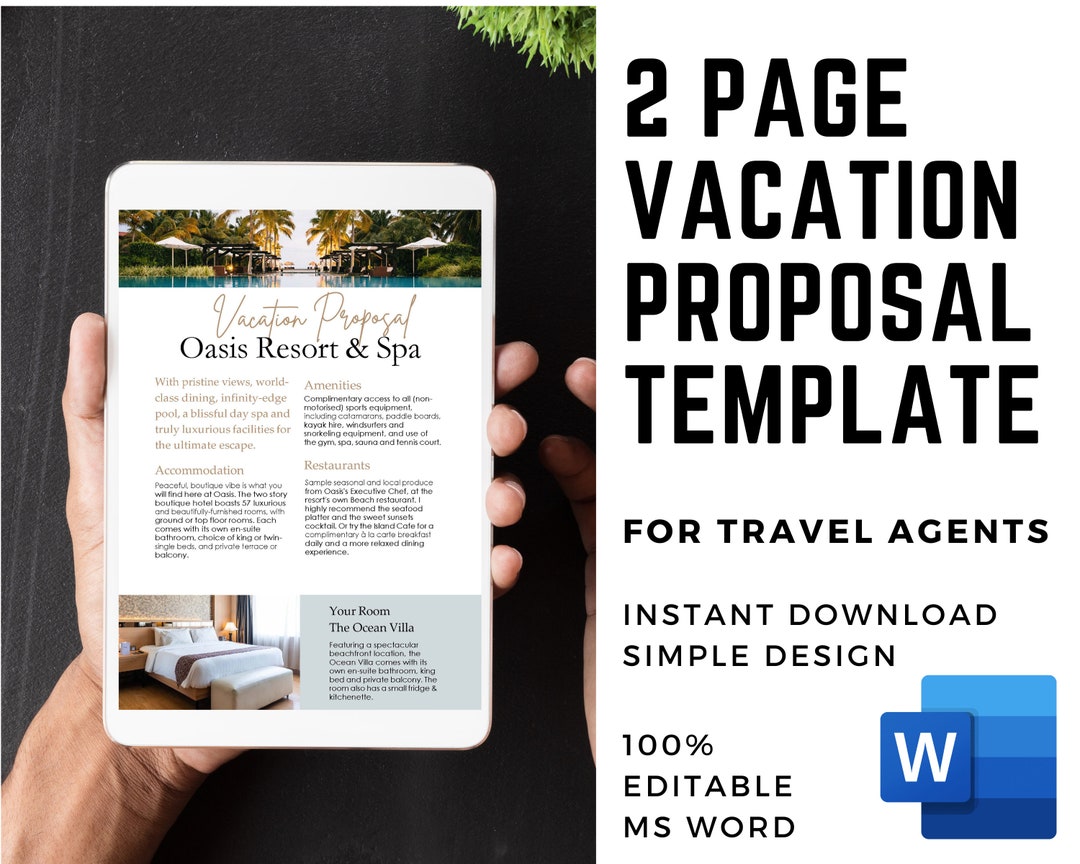 Simple Travel Agency Proposal Template Word Itinerary Template Word