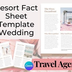 Informatieblad resort | Factsheet-sjabloon voor reisbureaus | Sjabloon voor reisbureaus | Bestemming Weddingplanner