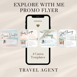Folleto de marketing para agencias de viajes: Plantillas de Canva (1080 x 1080 px)
