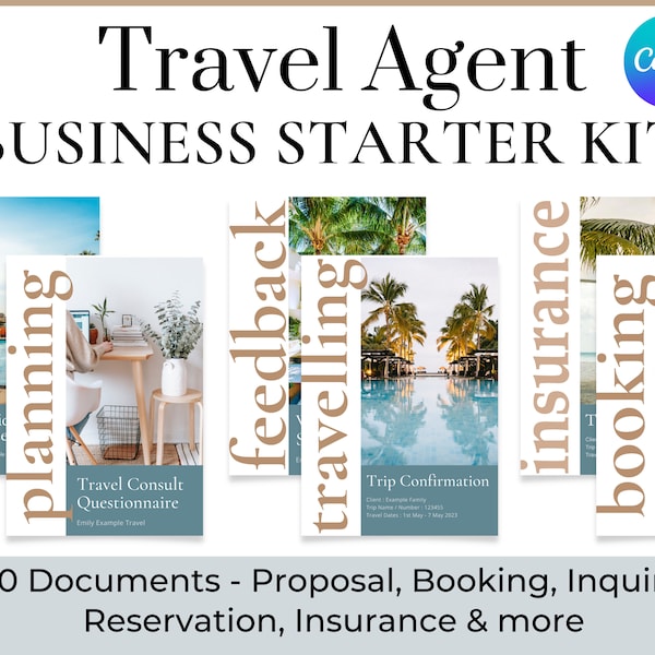 Travel Agent Business Plan Template Etsy 