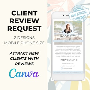 Travel Agent Client Review Canva Template (Digital Download)