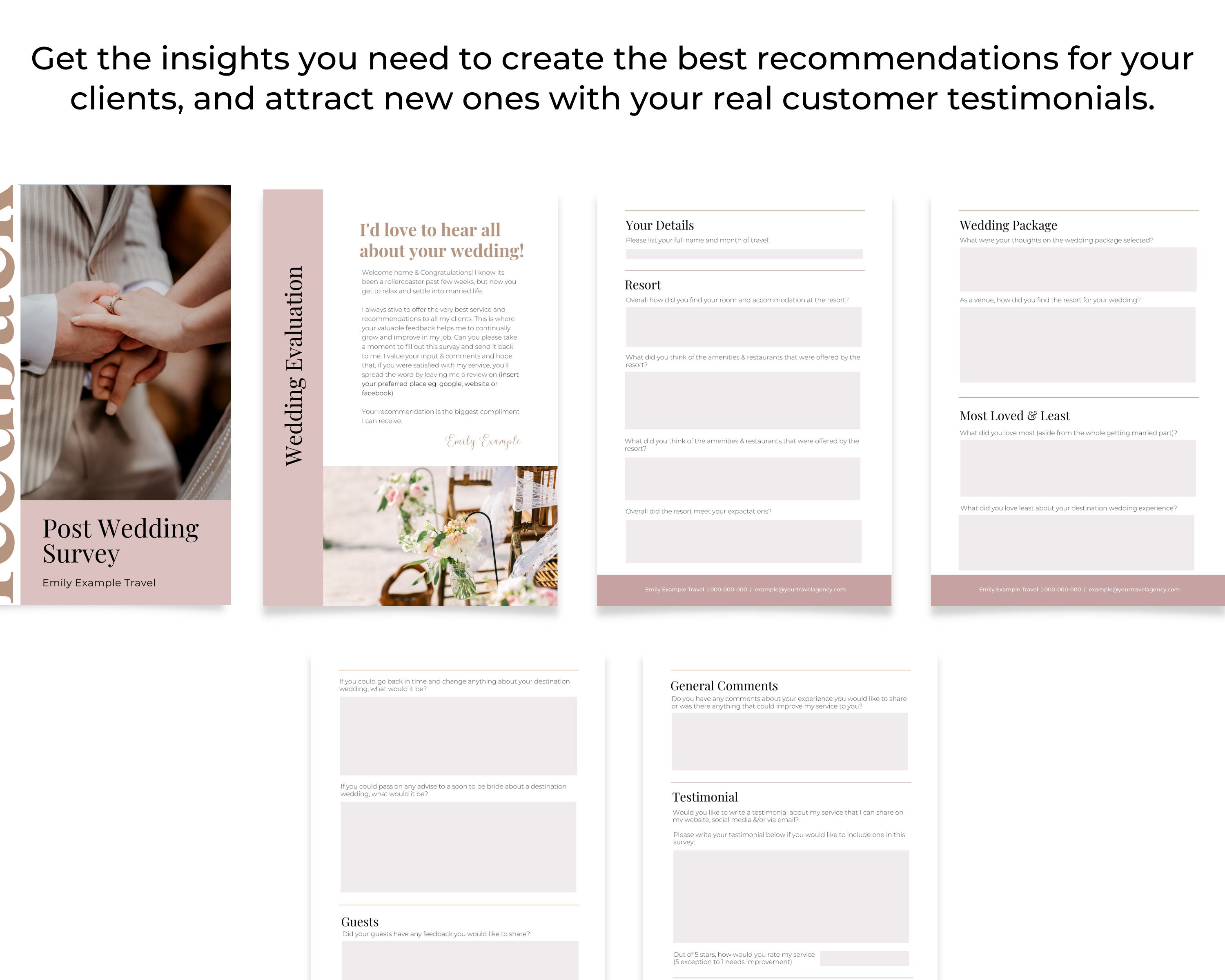 Travel Agent Questionnaire for Clients Testimonial Request Travel