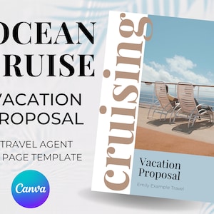 Kreuzfahrt-Reiseplaner: 20-seitige Reisebüro-Vorschlagsvorlage (Canva PDF)
