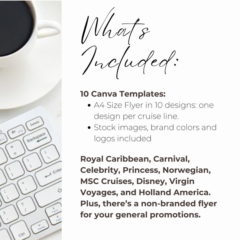 Cruise Flyer Template Bundle: Travel Agent Marketing (canva Editable ...