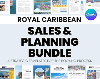 Royal Caribbean Travel Agent Template Bundle | Client Handbook, Sales & Pricing Flyers, Group Booking Guide | Editable Canva