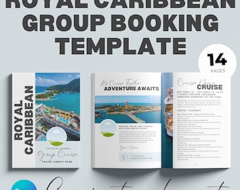 Royal Caribbean Group Cruise Booking Template for Travel Agents | Editable Canva Group Planner & Client Guide