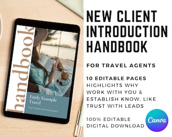 Travel Agent New Client Handbook: Canva Template