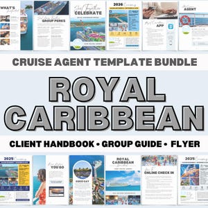 Pacote de modelos de cruzeiro da Royal Caribbean: Guia do cliente para agentes de viagens (editável no Canva) (download digital)