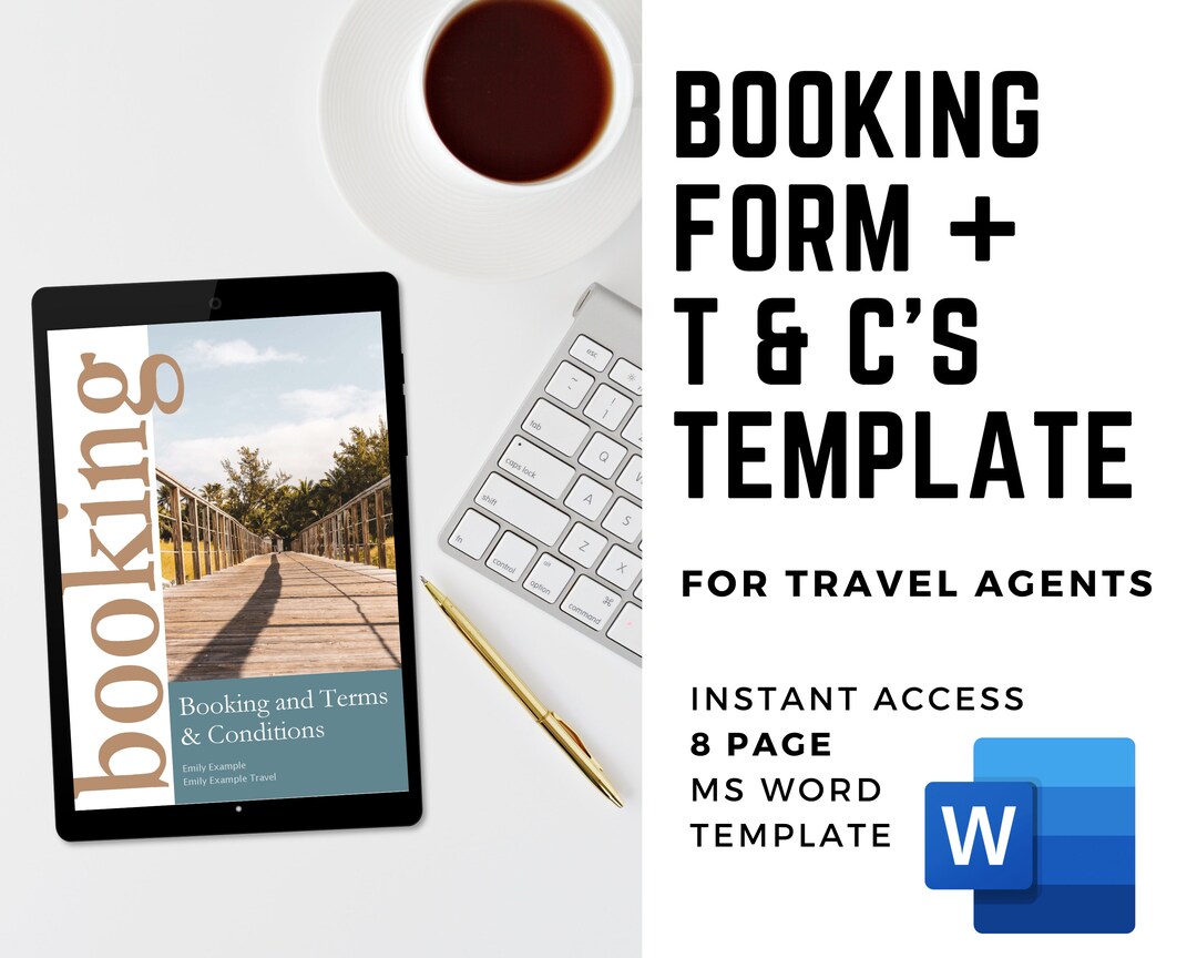 Travel Agency Booking Form Template Travel Agency Terms & Conditions Travel Agent Template Word