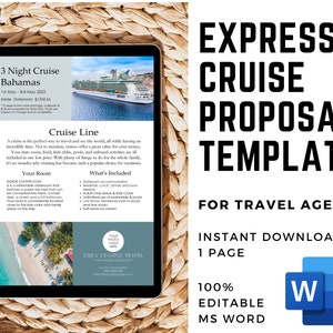Cruise Proposal Template: Travel Agent Itinerary (Word)