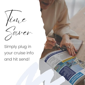 Royal Caribbean cruise marketing template for travel agents, time saving Canva flyer designed for fast client follow up.