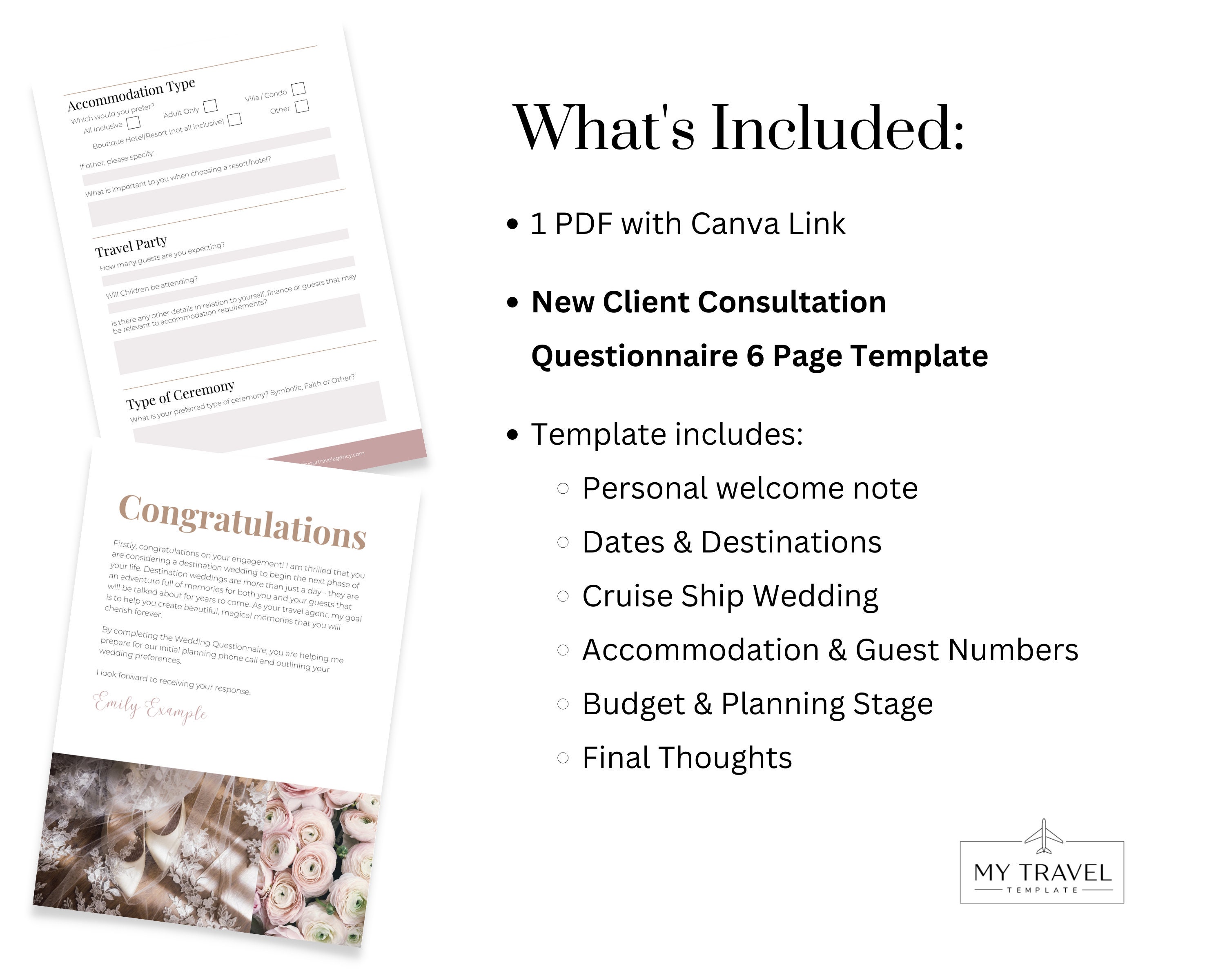Travel Agent Client Questionnaire Destination Wedding Questionnaire