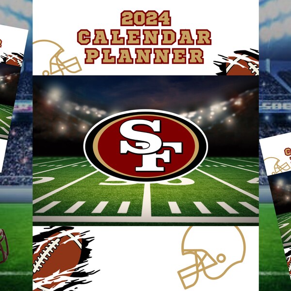 San Francisco 49ers themed Digital 2024 Calendar Planner