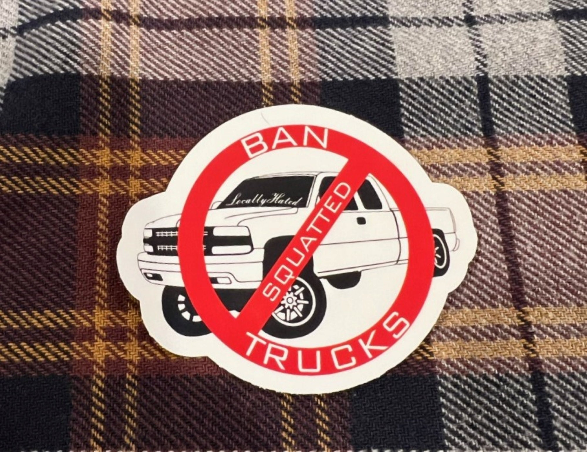 BAN SQUATTED TRUCKS 5 Sticker Carolina Squat Etsy