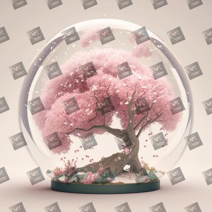 Digital image of a snow globe &quot;Sakura&quot;