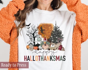 Hallothanksmas - Ready to Press DTF Transfers - Direct to Film Transfers - DTF Print